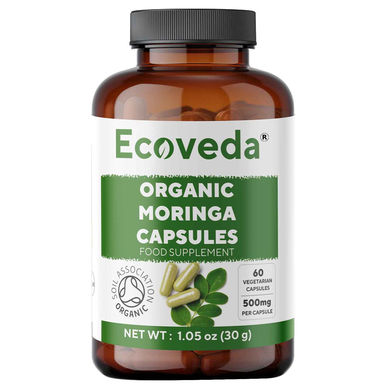 Buy Organic Moringa Capsules|Vegan capsules|100%organic – Ecoveda Naturals