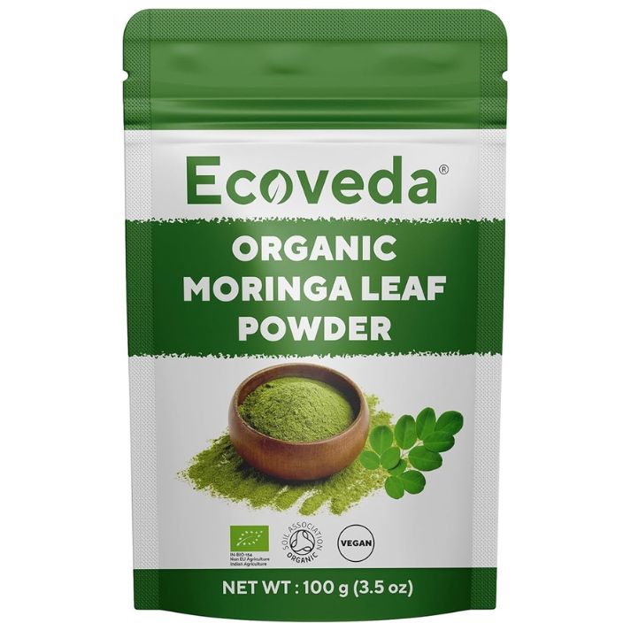 Buy Organic Moringa Leaf Powder 100% organic | Ecoveda Naturals